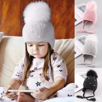 

Cute Toddler Kids Girls Baby Infant Winter Warm Crochet Knit Hat Beanie Ski Cap