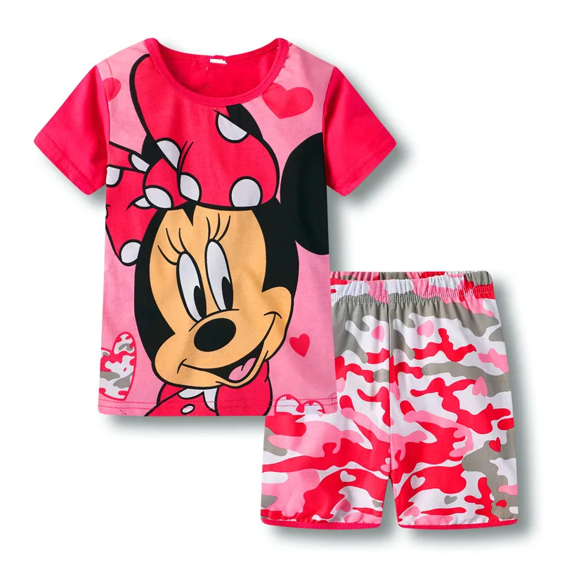 

Price Drop Shipping Summer Baby Sleepwears Cartoon Suits Boys Pajamas Children Pyjamas Girls Cartoon Short Sleeve Pijamas