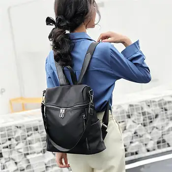 

Casual Oxford Black Backpack Women Fashion Waterproof Nylon School Bags For Teenage Girls High Quality Travel Backpack