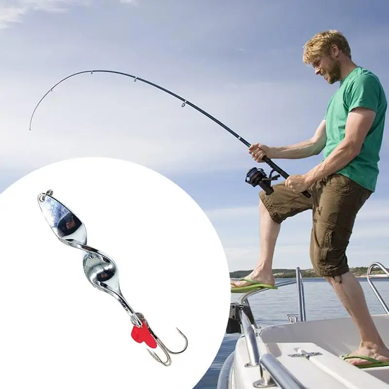 

Spinning Fishing Lures Metal Pulling Attraction Hard Trout Baits Pike Treble Hook Tackle Angling Supplies 10g 14g 21g Optional