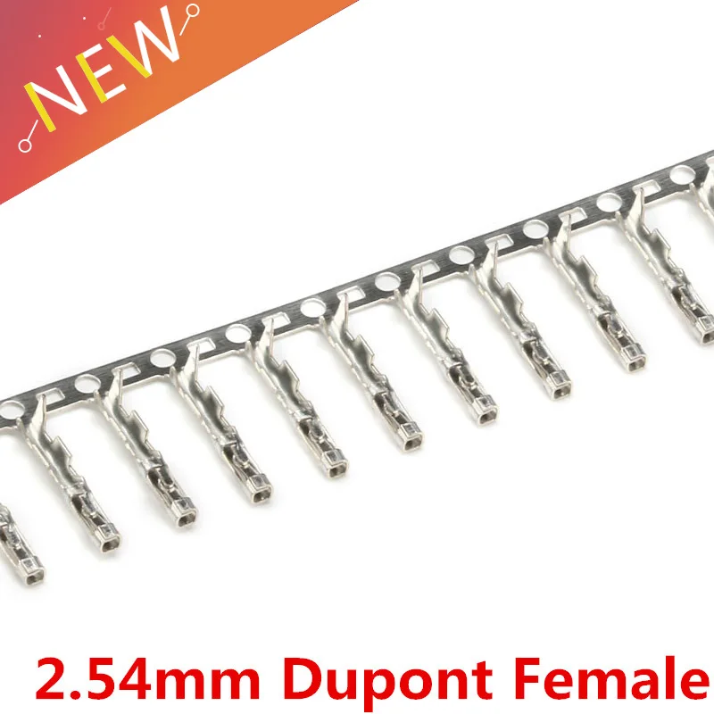

100PCS 2.54mm Jumper Wire Cable Housing Female Pin Connector Terminal For Jumper Wire Cable