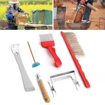 

New Useful 7 Pcs/set Practical Beekeeping Equipment Kits Beekeeping Tools Capture Mark Clean Tool Kit Bee Accessories