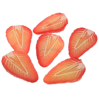

Gresorth 6pcs Lifelike Artificial Strawberry Slice Fake Fruit Model Party Festival Decoration