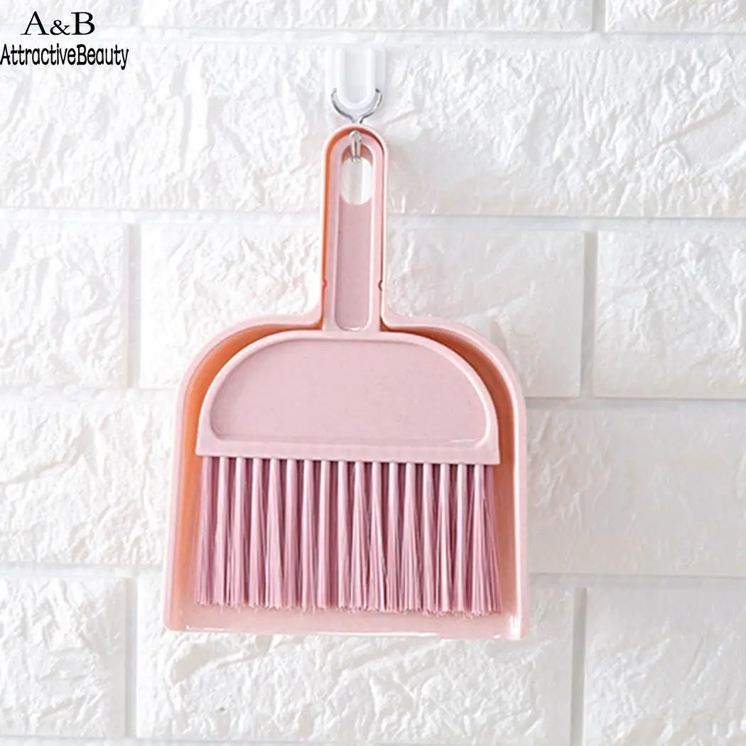 

Mini Desktop Dustpan Broom Brush 2 Piece 83g Set for Sweeping Easy use, suitable home and office use. Cleaning