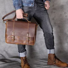 2019 New Crazy horse genuine leather men bags briefcases handbag shoulder crossbody bag men messenger bags leather laptop bag 2019 New Crazy horse genuine leather men bags briefcases handbag shoulder crossbody bag men messenger bags leather laptop bag