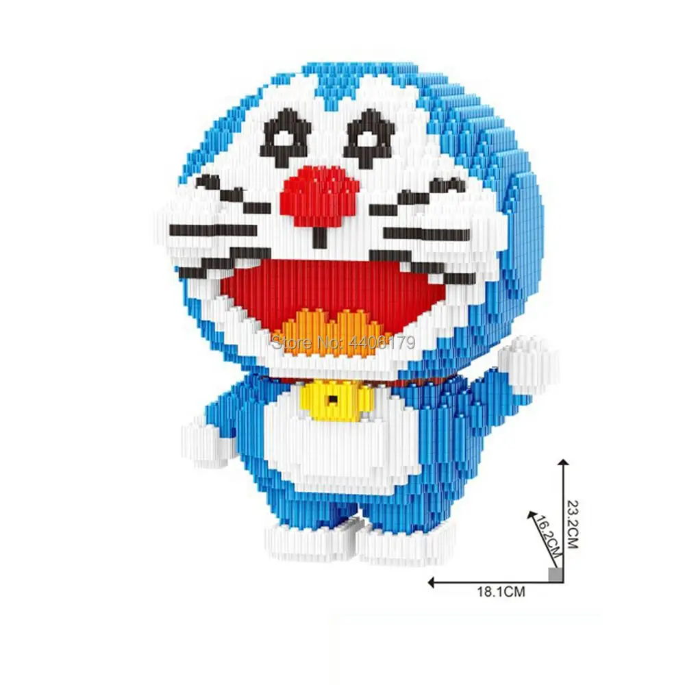 

hot LegoINGlys creators Japan Anime Robot cat Doraemon micro diamond building block model nanoblock brick toys for children gift
