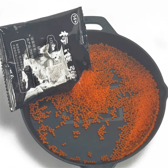 10000pcs 7mm Gel Balls Ammo Crystal Water Bead For Gel Water Toy Guns Blasting Toys Hardened Bullet Orange 1