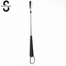 Senza Fretta 58 см с длинной ручкой, рожок для обуви, гибкий, серебряный цвет, из нержавеющей стали, рожок для обуви, инструмент для подъема обуви LDD0475