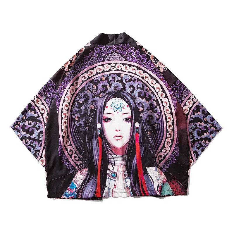 

Japanese Style Ethnicity lady casual kimonos jackets harajuku japan style cardigan vintage embroidery outwear S-2XL