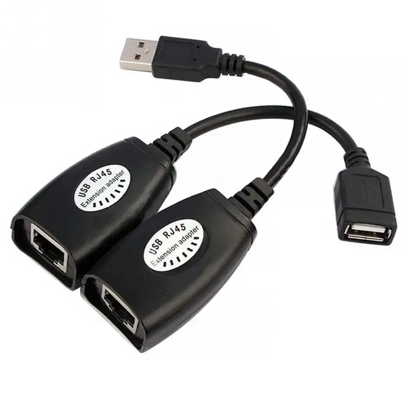 

USB RJ45 Cable LAN Up To 150ft Adapter Extender Cat5e/6 Network Cable