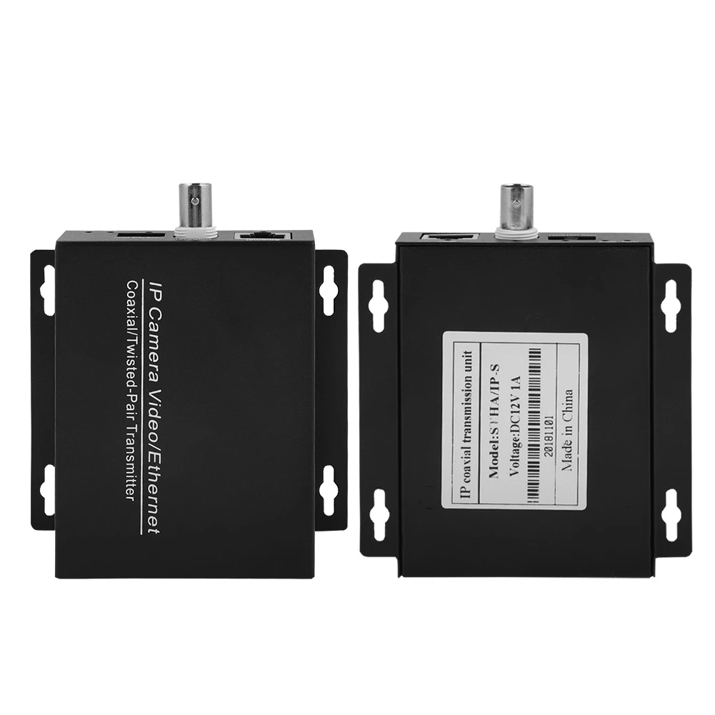 

1Pair Ethernet IP Extender Over Coax Kit EoC Coaxial Cable HD Network Transmission Extender for Security CCTV Cameras