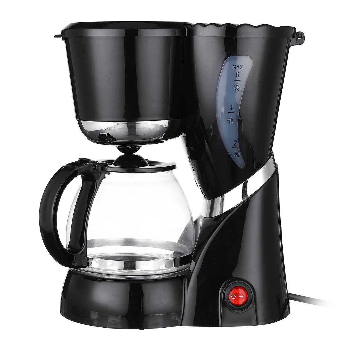 Free Shipping 550W 220V Electric Coffee Maker Machine 600ml 4-6 Cups Tea Drip Coffee Maker Glass Carafe Home Tea Coffee Pot New