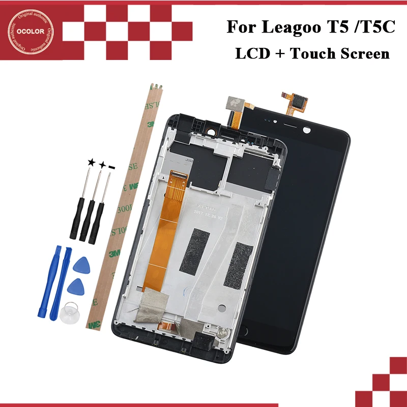 Ocolor для leagoo T5 T5C ЖК-дисплей и сенсорный экран с рамкой 5 &quotаксессуары телефонов lcd +