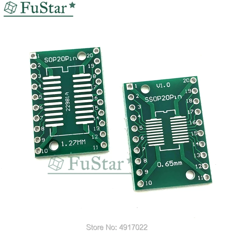 10 шт. SOP20 SSOP20 TSSOP20 to DIP20 Pinboard SMD для DIP Adapter 0 65 мм/1 27 мм до 2 54 Pin Pitch PCB Board