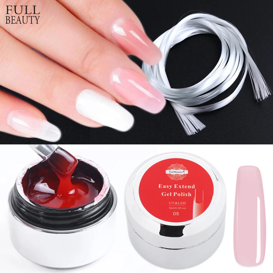 Quick Poly Gel Nail Finger Extension Acrylic Builder Nude UV LED Gel ...