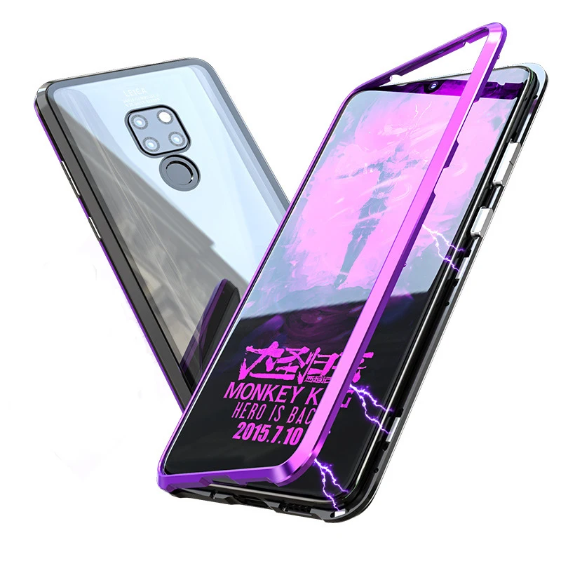 2Gen front and back glass Magnetic King Mobile Phone Case For Huawei P20pro P20 Metal Glass |
