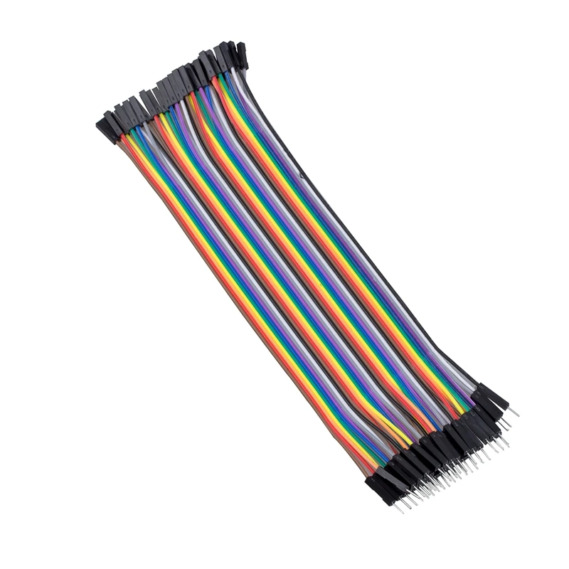 

40 pcs 1 Pin Male to Female Jumper Cable 20 cm Long for PCB project, PC motherboard use etc Connectors