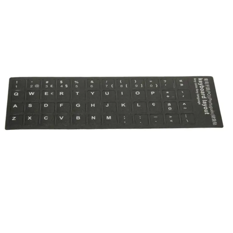 Black Portuguese PO Language Letter Alphabet Keyboard Stickers Layout for Mac Computer Laptop Notebook PC laptop accessories