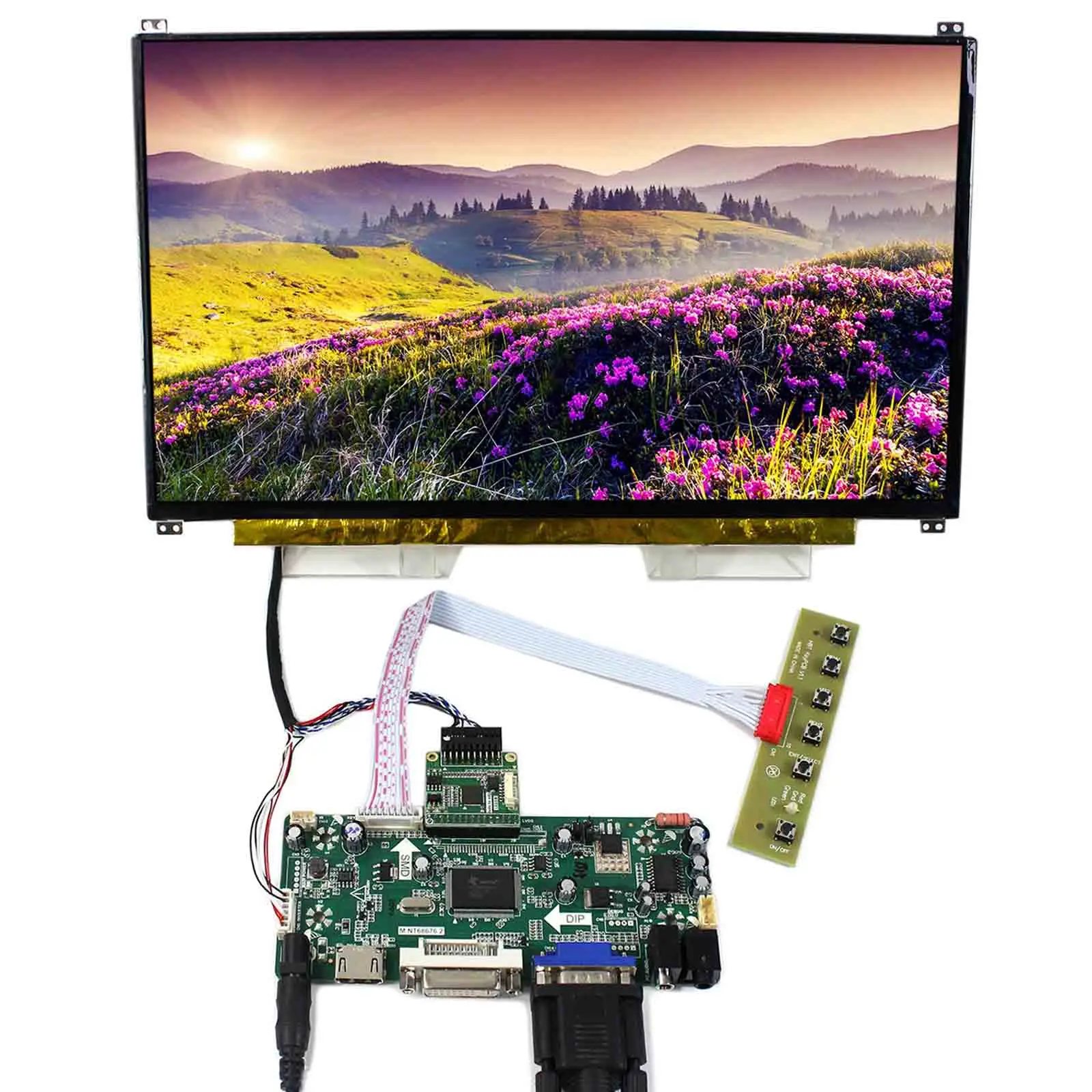 

13.3inch 1920X1080 IPS LCD Screen N133HSE work with HDMI VGA DVI LCD Controller Board M.NT68676