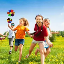 Красочные пайетки для поделок ветряная мельница детская игрушка ветряной Спиннер домашнее украшение сада, двора для дома, сада, двора детские игрушки