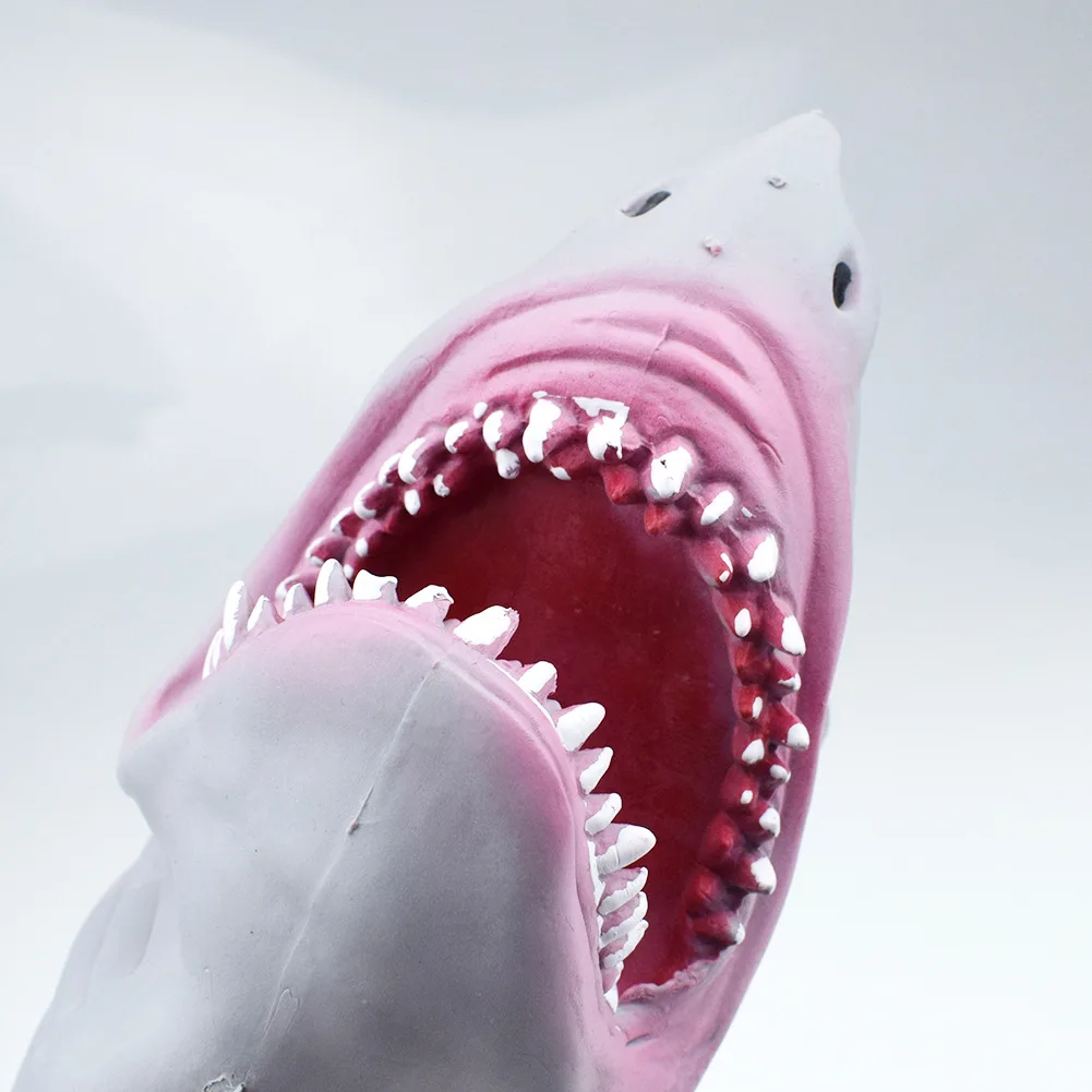 

Hot mew Environmental Protection Plastic Jorg Gray Shark Hand Puppet Gloves Toys Story Doll Props toy gift games