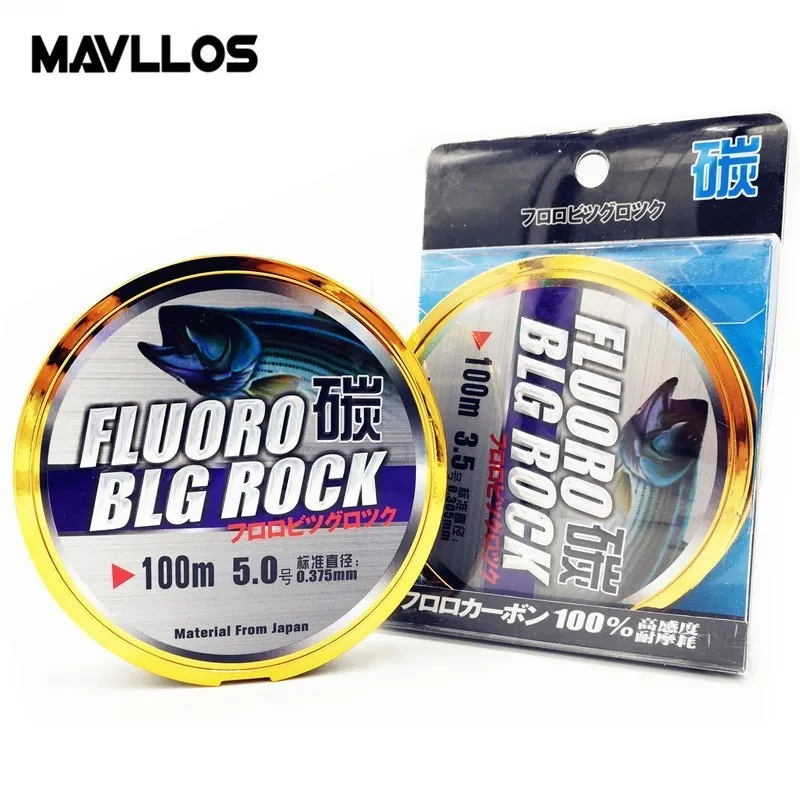 Mavllos 100m Monofilament Fluorocarbon Fishing Line Super Strong Japan Leader Carbon Fiber Carp Nylon Fly Fishing Line