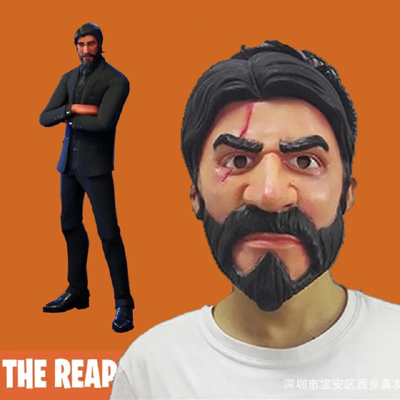 Fortniter The Reaper Маска Косплей Fortnited Battle Royale John Wick маски для взрослых латексный Шлем