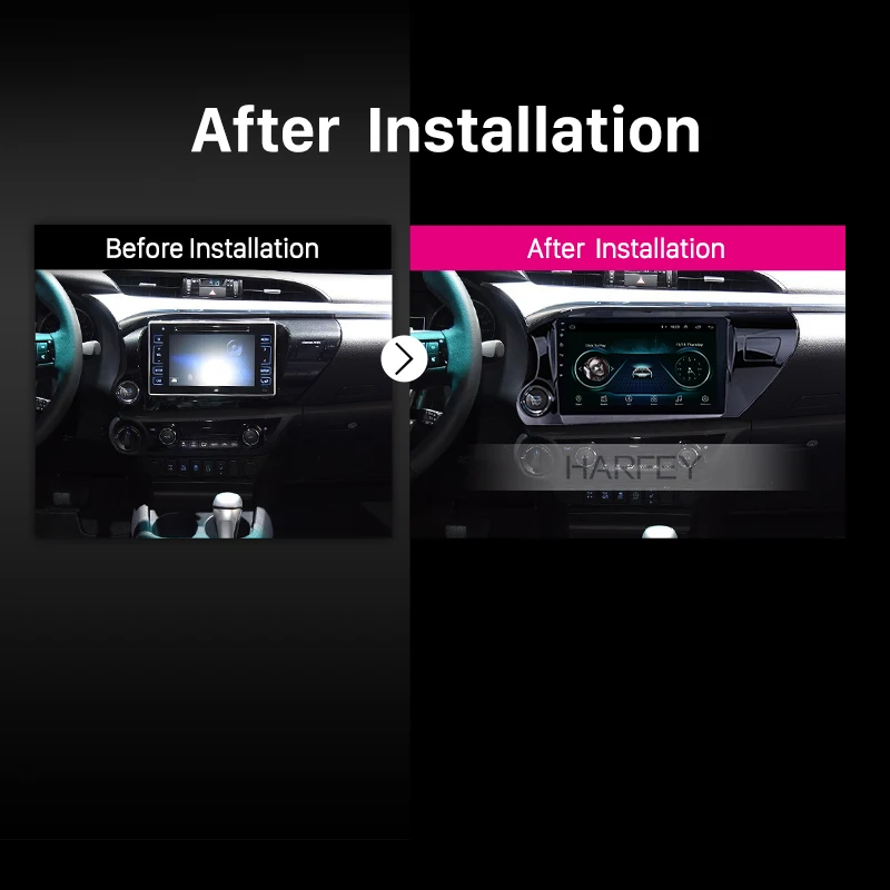 Sale Harfey 10.1" Android 8.1 HD Autoradio Car Stereo 2 Din for TOYOTA HILUX Left Hand Driver 2016-2018 with Bluetooth GPS Navi USB 4