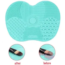 

Silicone brush cleaner Cosmetic Make Up Washing Brush Gel Cleaning Mat Makeup Brush Cleaner Pad Scrubbe Board for best Gift