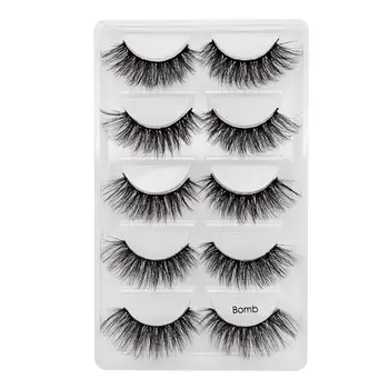 

Fashion 5 Pairs Of Water Mane 3D False Eyelashes Natural Long Slim Hand Eyelash Beauty Tools