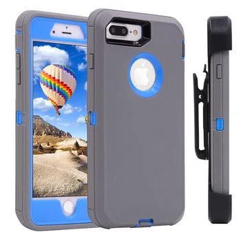 

Heavy Duty Armor 3 in 1 Shockproof Protective Case & 360 Degree Rotary Belt Clip Case Cover for iPhone 11 2019 8 7plus 6 SE 5S