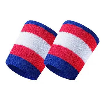 Professionele Streep Sport Badminton Basketbal Polsband Absorberen Zweet Handdoek Pols Protector