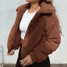 Short Fleece Fur Jacket Teddy Bear Outwear Hoodies Long Sleeved Fluffy Women Coat For Autumn And Winter Short Fleece Fur Jacket Teddy Bear Outwear Hoodies Long Sleeved Fluffy Women Coat For Autumn And Winter