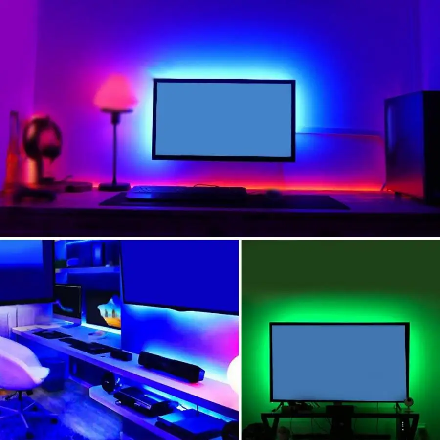 

USB LED Strip Lamp 36LED RGB Strip Led Strip Waterproof Light Bar TV Wall Light Lamp with 20 Keys Christmas Decoration