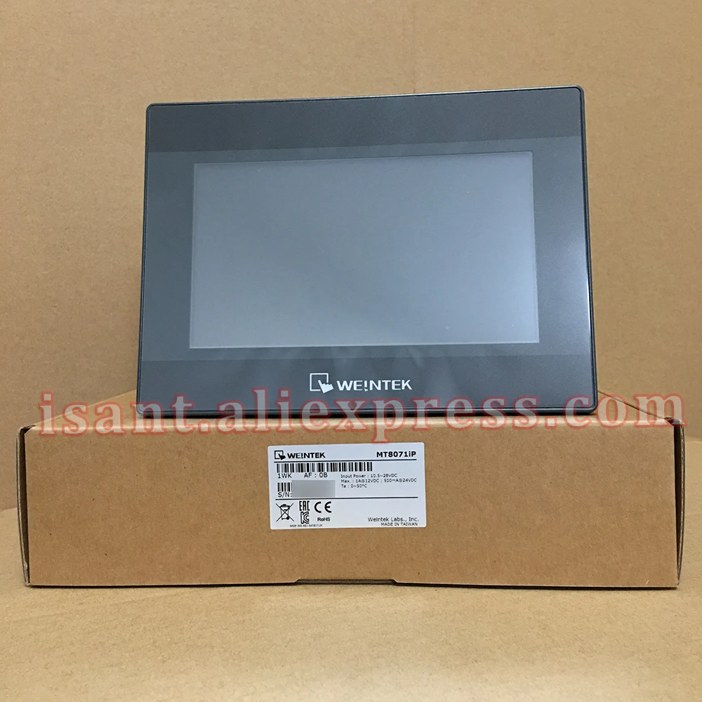 

MT8071iP Weintek HMI 7 inch Touch Panel, Built-in Ethernet (New and Original) Free shipping