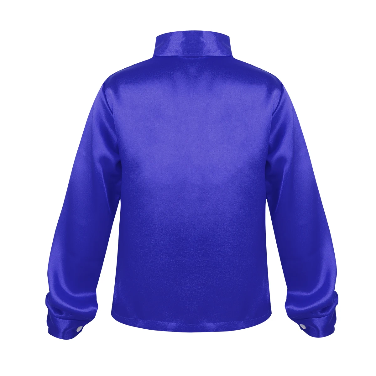 Children Kids Boys Glittery Sequined Long Sleeve Spread Collar Shirt for Choir Jazz Dance Stage Performance Boy Dancing Costumes