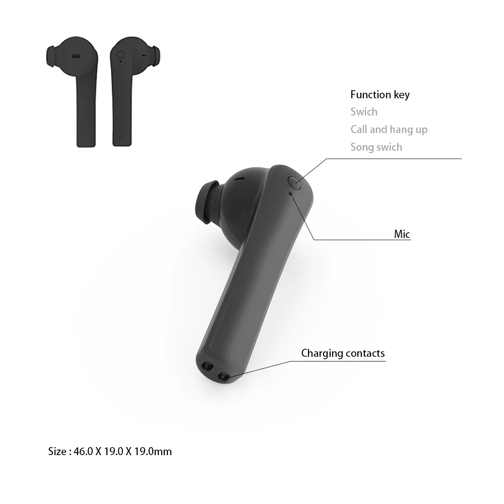 CLAITE TWS B3 беспроводные Bluetooth наушники мини портативные спортивные стерео с