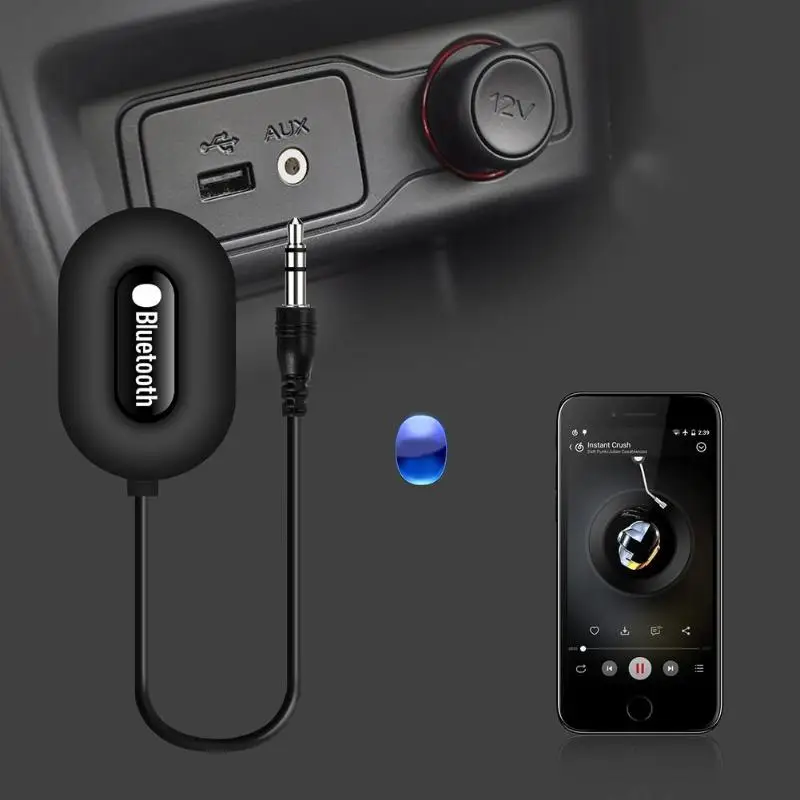 

Car Kit Handsfree Wireless Music Receiver A2DP V1.2 for Phone Bluetooth Car Kit Bluetooth Auto Audio Receiver Adapter