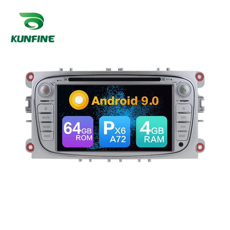 Android 9.0 Core PX6 A72 Ram 4G Rom 64G Car DVD GPS Multimedia Player Car Stereo For FORD Focus 2007-2010 Radio Headunit