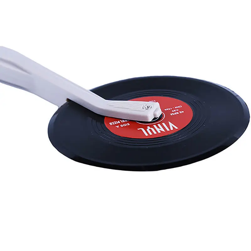 Топ спин ломтик проигрыватель пиццы резак виниловая запись дизайн дисковый нож для пиццы