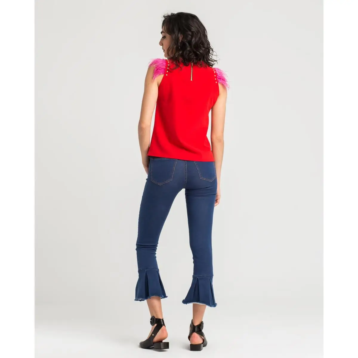CUPLE WOMAN TEXTILE TROUSERS PANT. Ковбойский маховик ковбой темно синий |Куртки| |