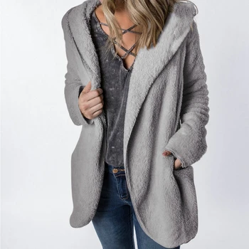 

hirigin 2018 Fashion Women Cardigan Loose Fleece Long Sleeve Hooded Coat Outwear Casual Stylish Winter Warm Jacket