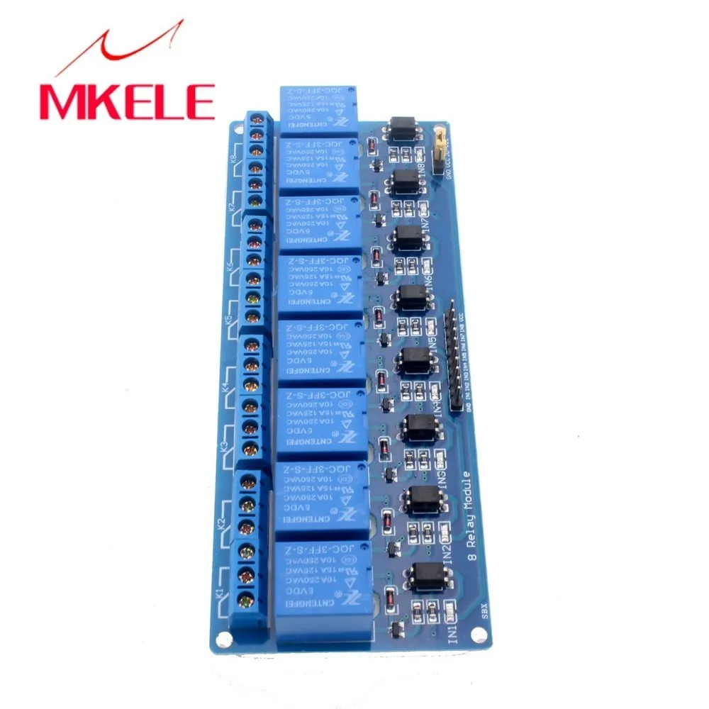 Hot Sale 5V Electronic timer Relay Module 8-Channel Shield for 51 AVR ARM Logic som automotivo 