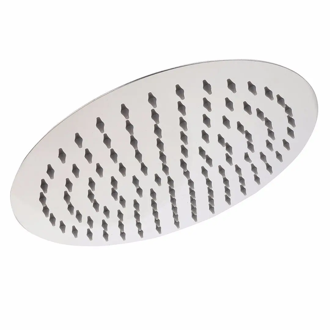 

10/8 Inch Large Brushed Nickel Round Rain Shower Head Top Sprayer Over Head
