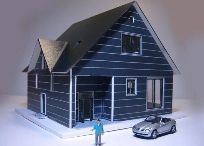 

1: 87 Model Train Scale Model Kit Ho Villa Diy Material Architectural Model Of Sand Table Material Free Freight