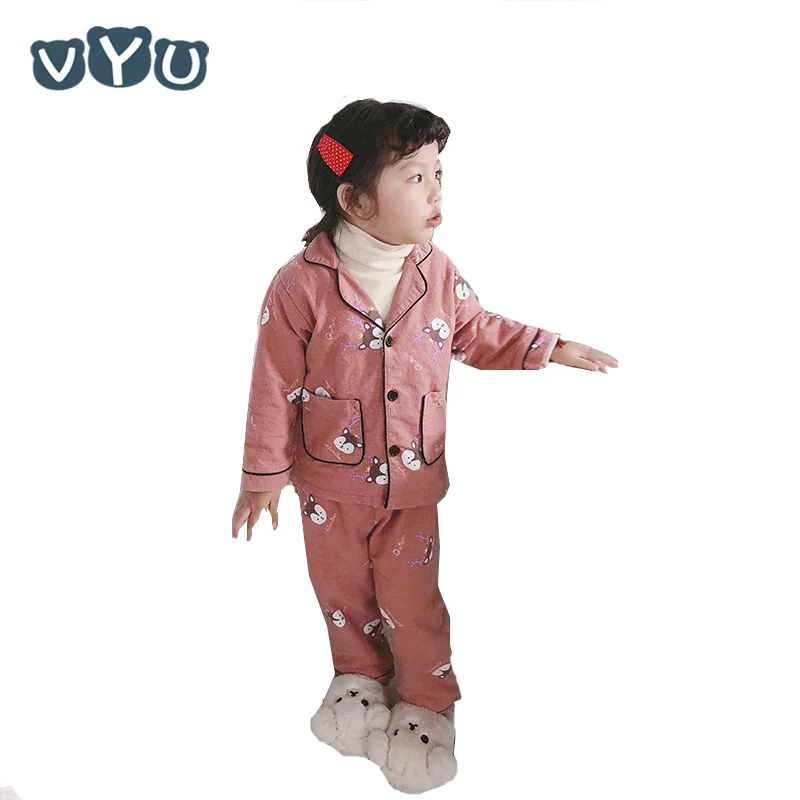 Kid Long Sleeves Tracksuit 2PCS Boys Suit Outfits Cute Cartoon Set Warm Jacket