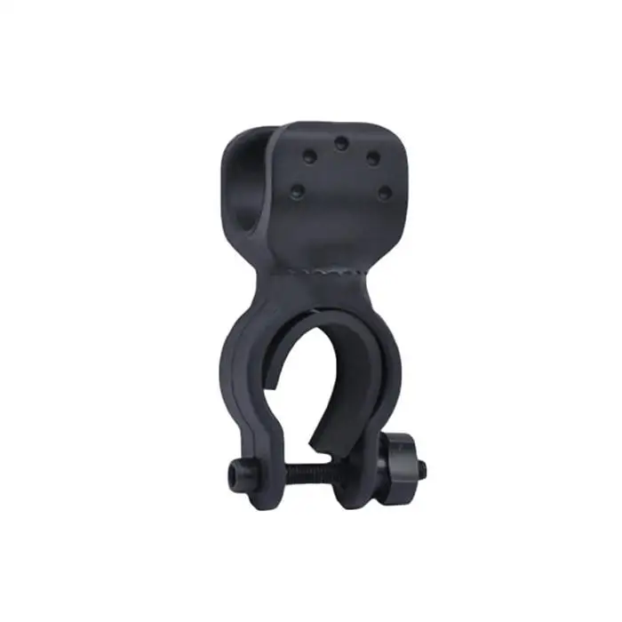 360 Rotation Cycling Bike Flashlight Bracket Mount Holder Lamp Clamp Black Clip