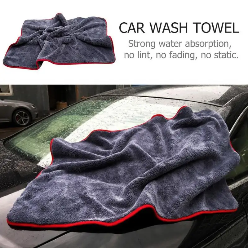 

Large Big 60*90cm Car Care Polishing Wash Towels Plush Microfiber Washing Drying Towel Strong Plush Car Cleaning Whole Vehicles