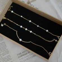 Браслет из пресноводного жемчуга, цепочка для женщин, золотой шар, модные аксессуары, хорошее ювелирное изделие, женский очаровательный жемчужный браслет