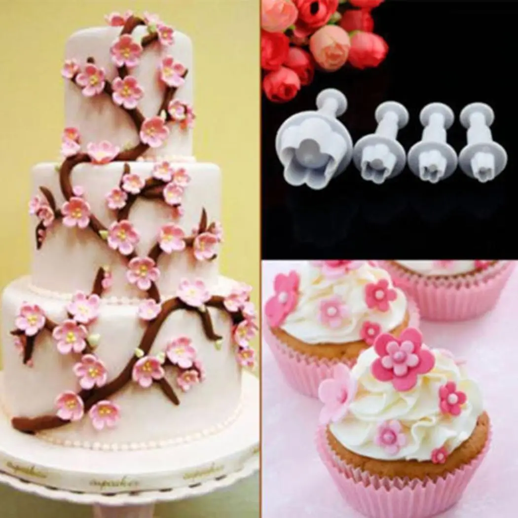

33pcs DIY Fondant Cake Molds Home Kitchen Plastic Baking Tool Making Mold set Molds White Floral Animal Shape Bakeware 2019 New